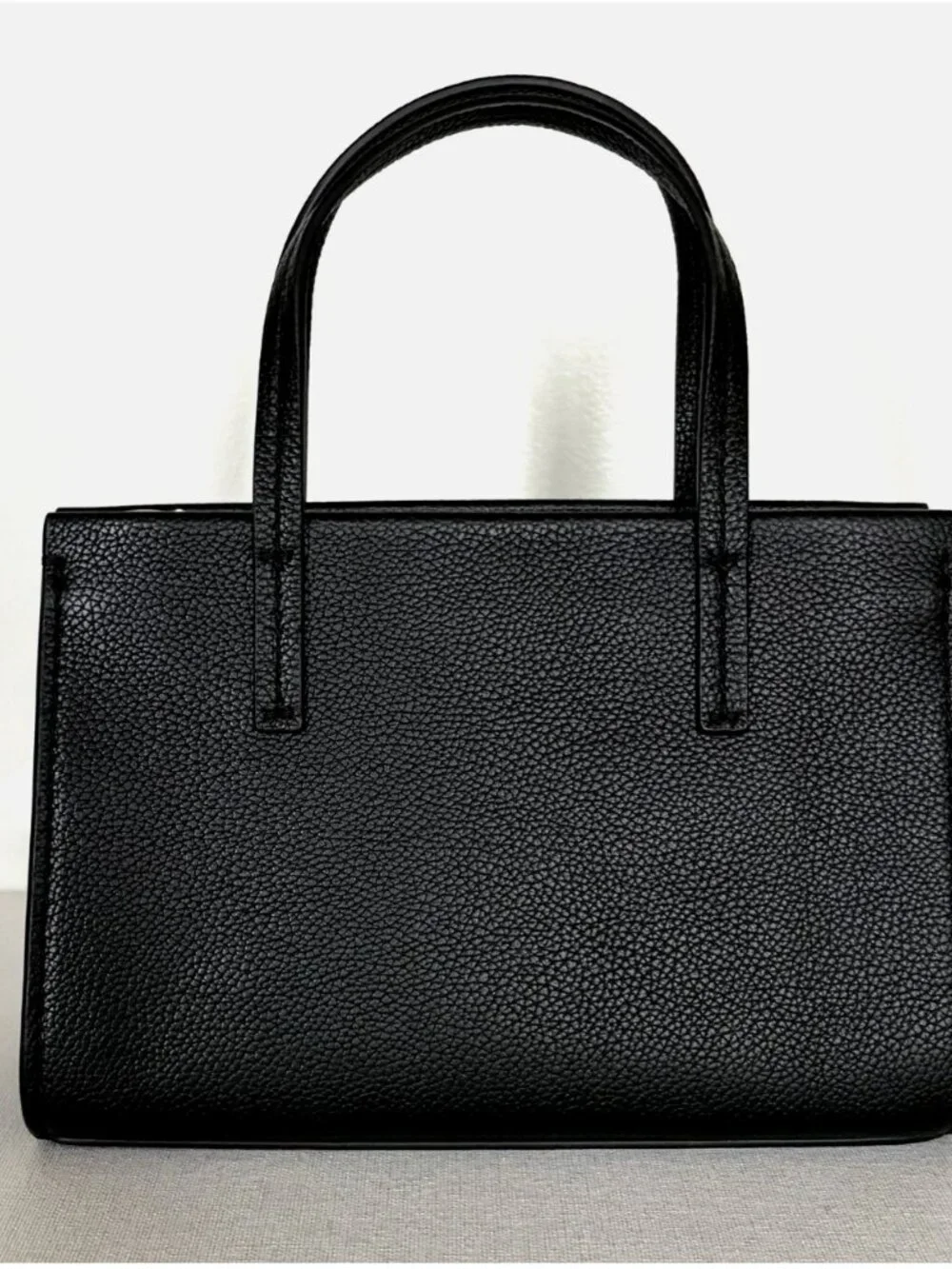 New Tory Burch Blake Mini Tote Pebble Leather Black
